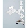 Set Oglinzi din PVC Design Hexagon Silver M Size - Oglinzi Decorative Acrilice Luxury Home 12 bucati/set
