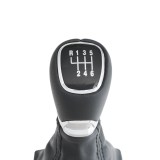 Nuca Schimbator Viteze + Husa Octavia 3 (2014-2023) 6+1 Trepte, Piele Ecologica, Negru