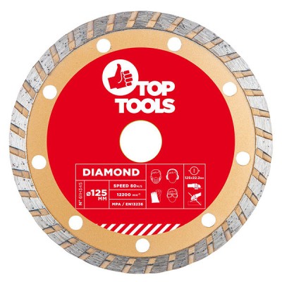 Disc diamantat 125x22,2mm TURBO TOP TOOLS 61H345 HardWork ToolsRange foto