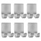 Set 6 suporti universali de perete, din inox, 6x4.5cm - Argintiu