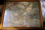 Iasi de Jean Leon Cosmovici (1888-1952) Semnat datat 1924 Targul Ocna, Peisaje, Ulei, Realism
