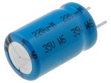 Condensator electrolitic low ESR THT 220uF 35V 10x16mm