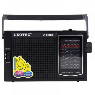 Radio portabil LEOTEC LT-2010 ,11 benzi FM/TV/MW/SW1-9, alimentare 220v si baterii foto