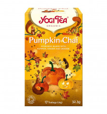 Ceai bio Gusturile Toamnei - Pumpkin Chai, 17 pliculete 32.3g Yogi Tea foto