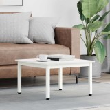 VidaXL Masă de cafea Alb 60 x 60 x 36 cm Lemn de pin masiv 892760