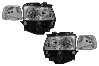 Faruri Angel Eyes compatibil cu VW Transporter T4 BUS (08.1996-03.2003) Crom HLVWT4 foto