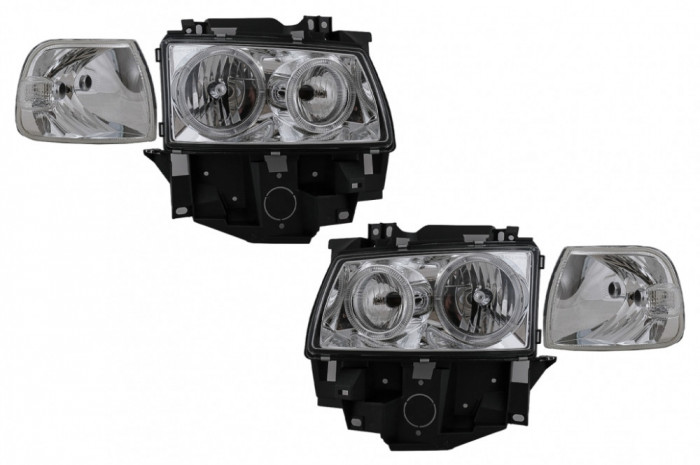 Faruri Angel Eyes compatibil cu VW Transporter T4 BUS (08.1996-03.2003) Crom HLVWT4