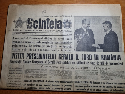 scanteia 3 august 1975-vizita presedintelui american gerald ford in romania foto