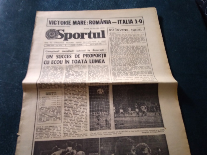 ZIARUL SPORTUL 18 APRILIE 1983 ROMANIA ITALIA