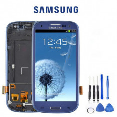 Display Cu Touchscreen Samsung Galaxy S3 I9300i / I9308i Original Albastru foto