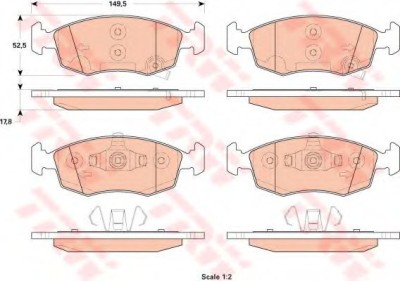 Set placute frana,frana disc LANCIA YPSILON (312, 846) (2011 - 2016) TRW GDB1921 foto