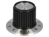 Buton rotativ cu flanșă plastic 6,35mm