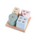 Jucarie din lemn, cubika, sortator forme geometrice 6