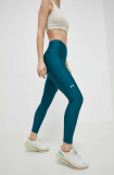 Under Armour leggins de antrenament culoarea verde, neted