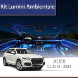 Kit lumini ambientale Audi Q5 2018-2025, set complet RGB cu control din telefon