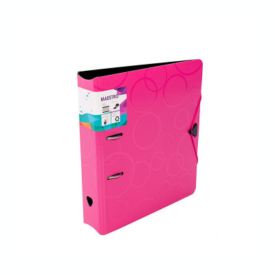 Biblioraft PP foam, cu elastic, Maestro, 7.5 cm, 386455, roz foto