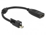 Adaptor mini Displayport 1.2 la HDMI prindere cu surub T-M 4K Activ, Delock 62640