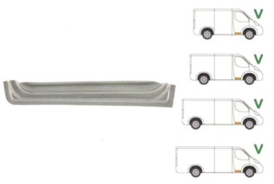 Panou reparatie usa Mercedes Sprinter 209-524 (906), 2006- , VW Crafter 2E 12.2005- Partea Dreapta, Fata, inaltime 105 mm , inferior foto