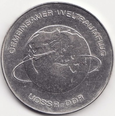 Moneda RDG - 10 Mark 1978 - Zbor comun cu URSS foto