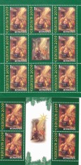 ROMANIA 2009 CRACIUN -Bloc de 4 timbre + Bloc de 8 timbre LP.1850a + d, MNH**