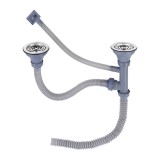 Sifon Chiuveta Granit 2 Cuve Yato, Inox, Negru/Auriu/Alb/Argintiu/Gri/Bej, Diametru 100mm, Cu/Fara Preaplin