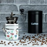 Rasnita Cafea Manuala Kinghoff 16x8cm, Otel Inoxidabil, Macinare Ajustabila, Design Traditional