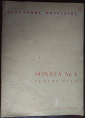 ALEXANDRU HRISANIDE - SONATA NR. 1 PENTRU PIAN (1955-1956) [PARTITURA, 1966] foto