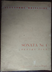 ALEXANDRU HRISANIDE - SONATA NR. 1 PENTRU PIAN (1955-1956) [PARTITURA, 1966]