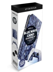 Maxx Tech Slim Faceplates + Controller Faceplates Blue Wave Camo PS5
