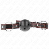 Kink Collar &amp; Gag-Gag Sferic Dur Gol Negru Model 2 65 X 2.5 cm