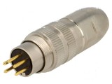 Conector M16 mufă tată lipire 5 pini 5A 250V drept