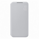 Husa de protectie telefon Samsung, Smart LED View Cover pentru Samsung Galaxy S22+, Light Gray