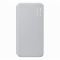 Husa de protectie telefon Samsung, Smart LED View Cover pentru Samsung Galaxy S22+, Light Gray