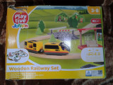 Play - Tive Wooden Railway Set jucarie copii +3 ani