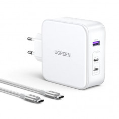Incarcator retea Ugreen Nexode CD289 Quick Charge 140W GaN, 1 x USB, 2 x USB Tpe-C, alb
