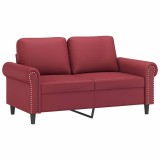 Cumpara ieftin Canapea cu 2 locuri, rosu vin, 120 cm, material textil