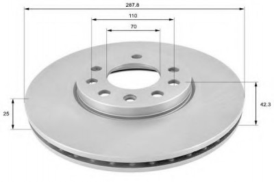 Disc frana SAAB 9-3 Cabriolet (YS3D) (1998 - 2003) COMLINE ADC1107V foto