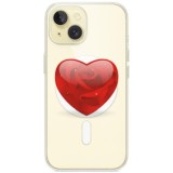 Husa personalizata apple iphone 14, magsafe, rose heart