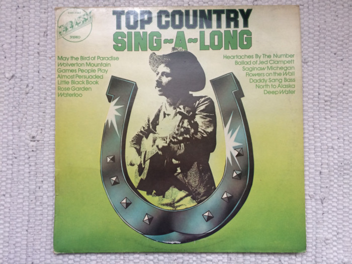 Top Country Sing A Long disc vinyl lp selectii muzica country folk emabssy VG+