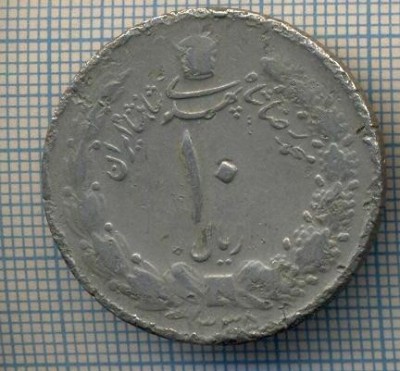 AX 1053 MONEDA- IRAN - 10 RIALS -ANUL 1338/1959 -STAREA CARE SE VEDE foto