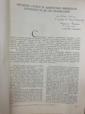 1971 Eugenia Greceanu Influenta gotica in arhitectura bisericilor romanesti din Transilvania EXTRAS din Studii si cercetari de istoria artei