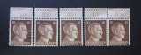 Germania Al Treilea Reich 1941 "Adolf Hitler 10 Pfennig" (Set de 4 Mărci MNH cu Cupoane Marginalе și Hașuri de Securitate) - TG1