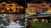 Ghirlanda luminoasa Craciun de exterior, instalatii luminoase profesionale contur casa, 14 m, cu 28 becuri led si globuri colorate/opace/transparente