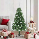 vidaXL Brad de Crăciun artificial Verde 150 cm PVC și Oțel și Plastic 3396905