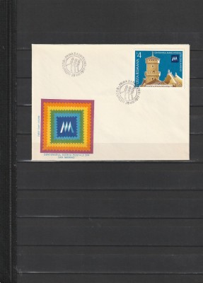 RO - FDC - CENTENARUL MARCII POSTALE DIN SAN MARINO ( LP 941 ) 1977 ( 1 DIN 1 ) foto