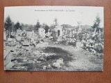 Carte postala. Bombardement de Pont a Mousson, le cimetiere, 1916