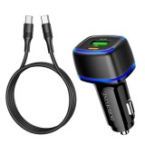 Cumpara ieftin Incarcator Auto Borofone BZ14A PD 20W USB Quick Charge 3.0 Cablu Type C la Type C