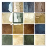 Dovadă autoadezivă perete DEWOO cu decupare și lipire &ndash; Colorată, 10 foi, 12"&times;12", Oem