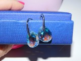 SWAROVSKI , Cercei noi, ambalaj original,Aurora Borealis
