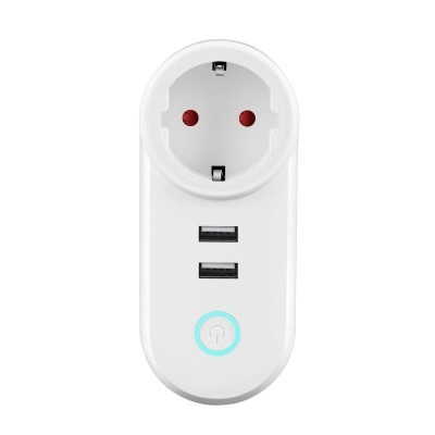 Priza Smart Techstar&amp;reg;, Wireless 2,4GHz, 2 x USB, Smart Home, Google Home. Amazon Echo, Alexa foto